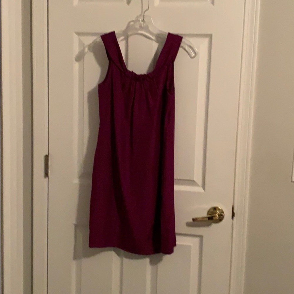 Purple silk dress